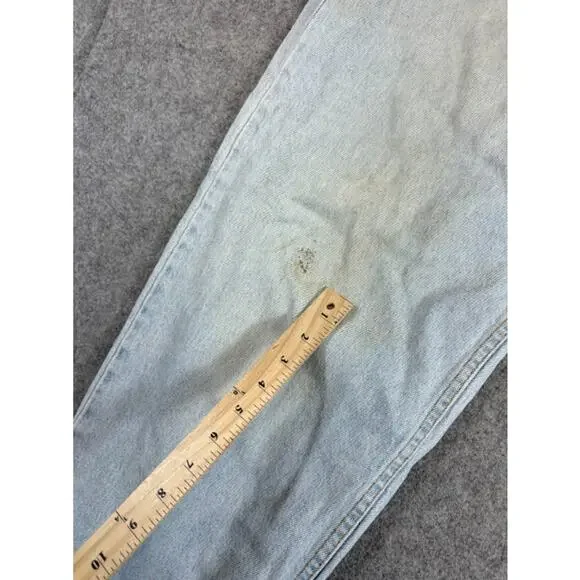 Vintage 60s 70s Levis Orange Tab Jeans Men 36x34 Blue Light Wash Tapered STAINED - Picture 8 of 10